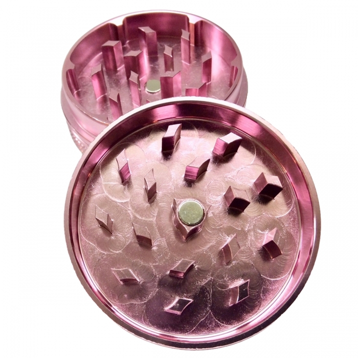 Grinder Alu Bitch Bong rosa abierto