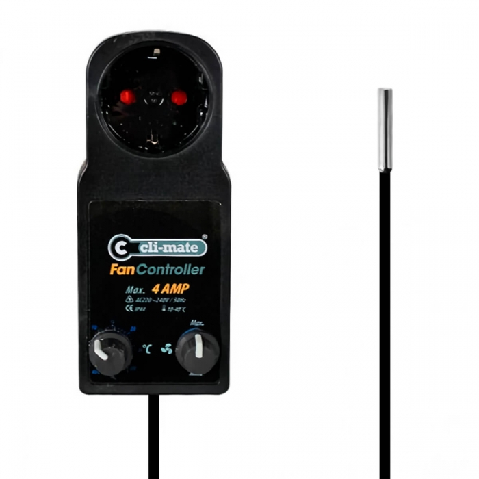 Controlador de temperatura con termostato y sonda.