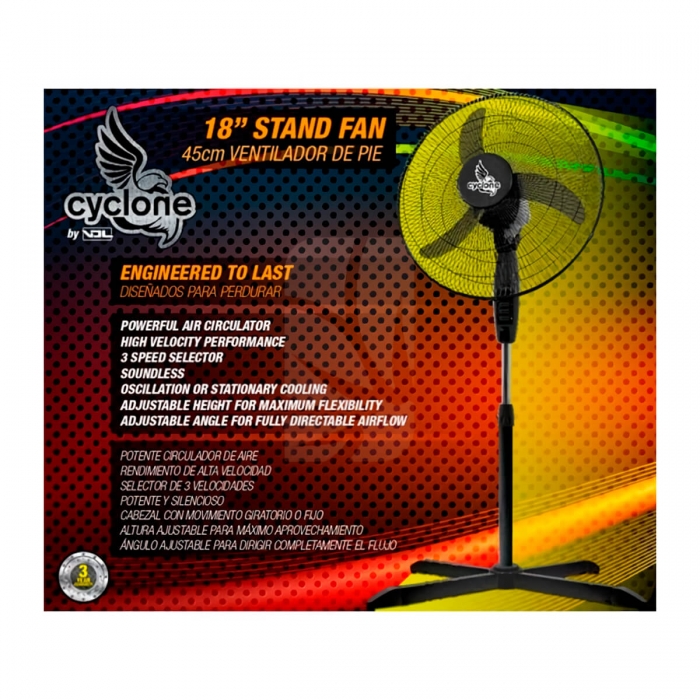 VENTILADOR PIE CYCLONE DE 45 CMS caja.