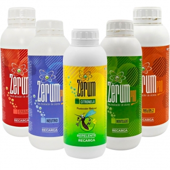Zerum Pro Recarga 1L en distintos aromas. Recambio para gel y spray