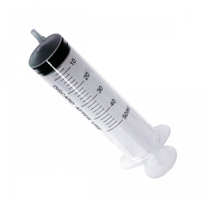 Jeringa dosificadora de 50ml de capacidad.