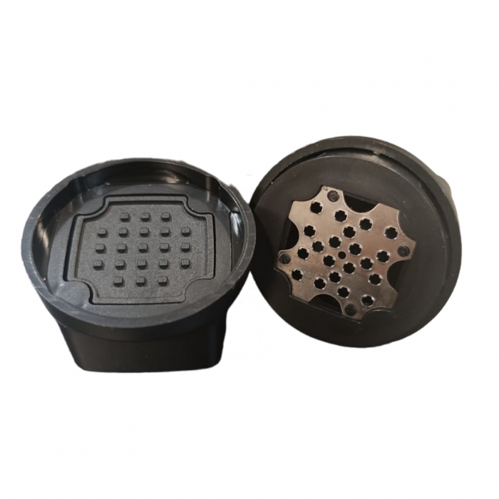 Grinder Brownder para polen abierto (dos partes)