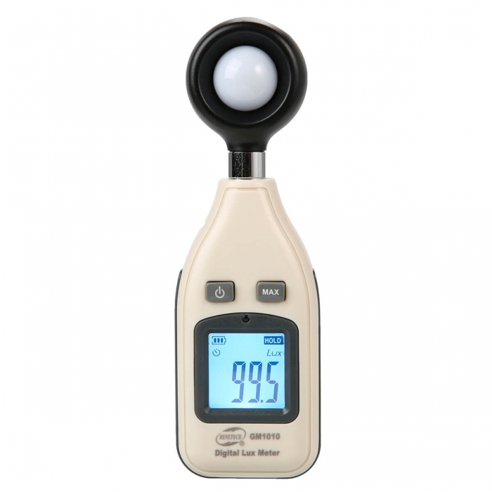 Luxómetro Benetech - Medidor de luz frontal.