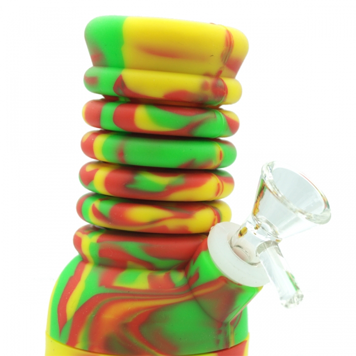 Bong Calavera Acordeón Silicona Modelo 1  detalle cazoleta