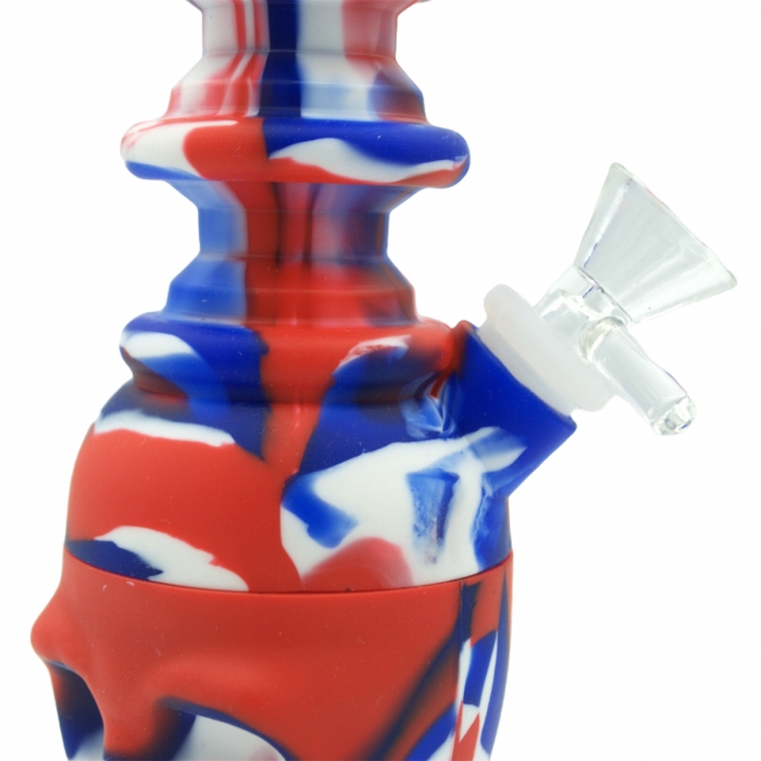 Bong Calavera Acordeón Silicona Modelo 2 cazoleta