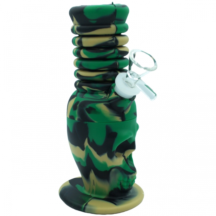 Bong Calavera Acordeón Silicona Modelo 4 de perfil
