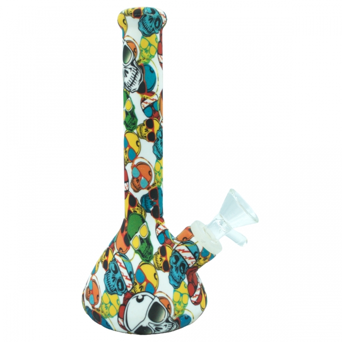 Bong Silicona dibujos de perfil con cazoleta Modelo 2