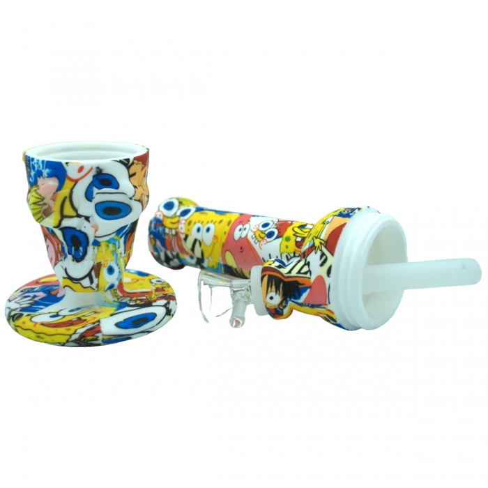 Bong de silicona modelo D abierto