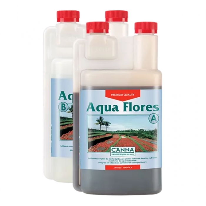Aqua Flores A+B de Canna, envase de 1L.