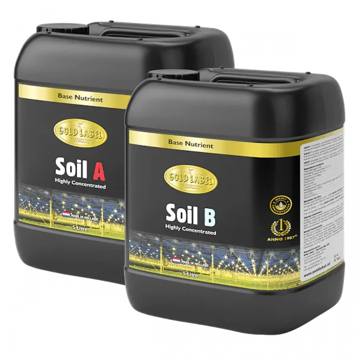 Soil A&B de Gold Label. Abono de crecimiento para marihuana.