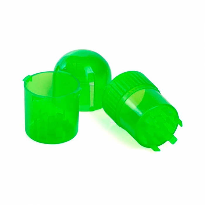 GRINDER CONTENEDOR 2 EN 1 48X75MM picador de plástico verde.