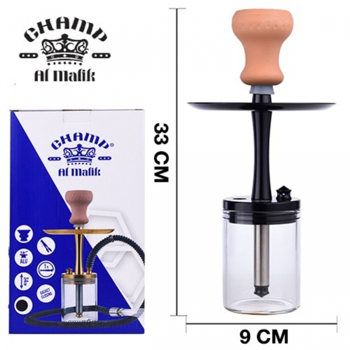 Cachimba DEROUA CHAMP AL MALIK Medidas de la shisha.