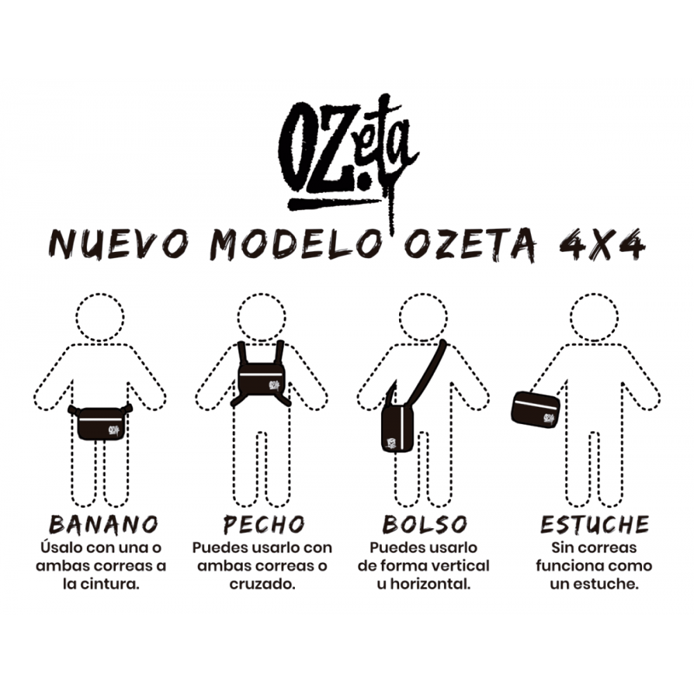 BOLSO CON CLAVE 4X4 (OZeta) distintas formas de colocar el bolso