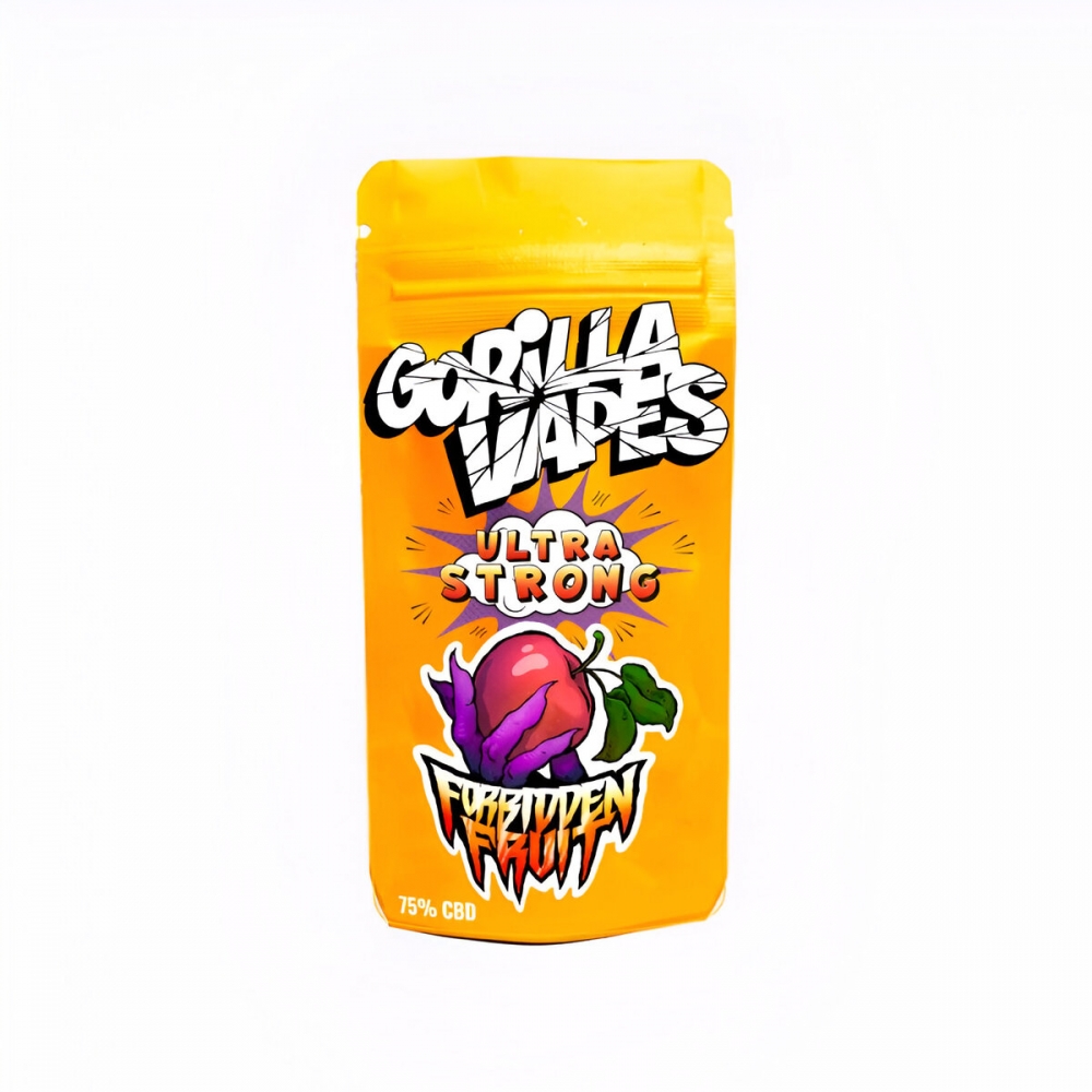 VAPE CBD DESECHABLE 75% 1ML (Gorilla Grillz) forbidden fruit envase