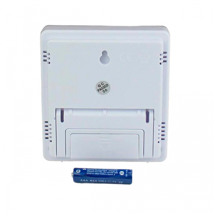 TERMOHIGROMETRO PANTALLA GRANDE CON SONDA SPIDERLUX parte trasera.