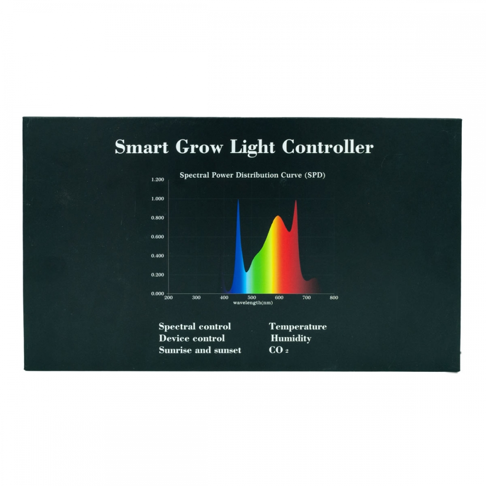 CONTROLADOR + SENSOR TEMPERATURA Y HUMEDAD SPIDERLUX FLORIDA menu principal modo espectral.