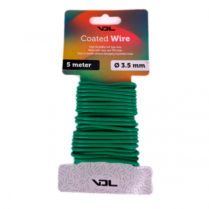 CABLE DE ENTUTORAR VERDE VDL (5M) alambre forrado 3,5mm