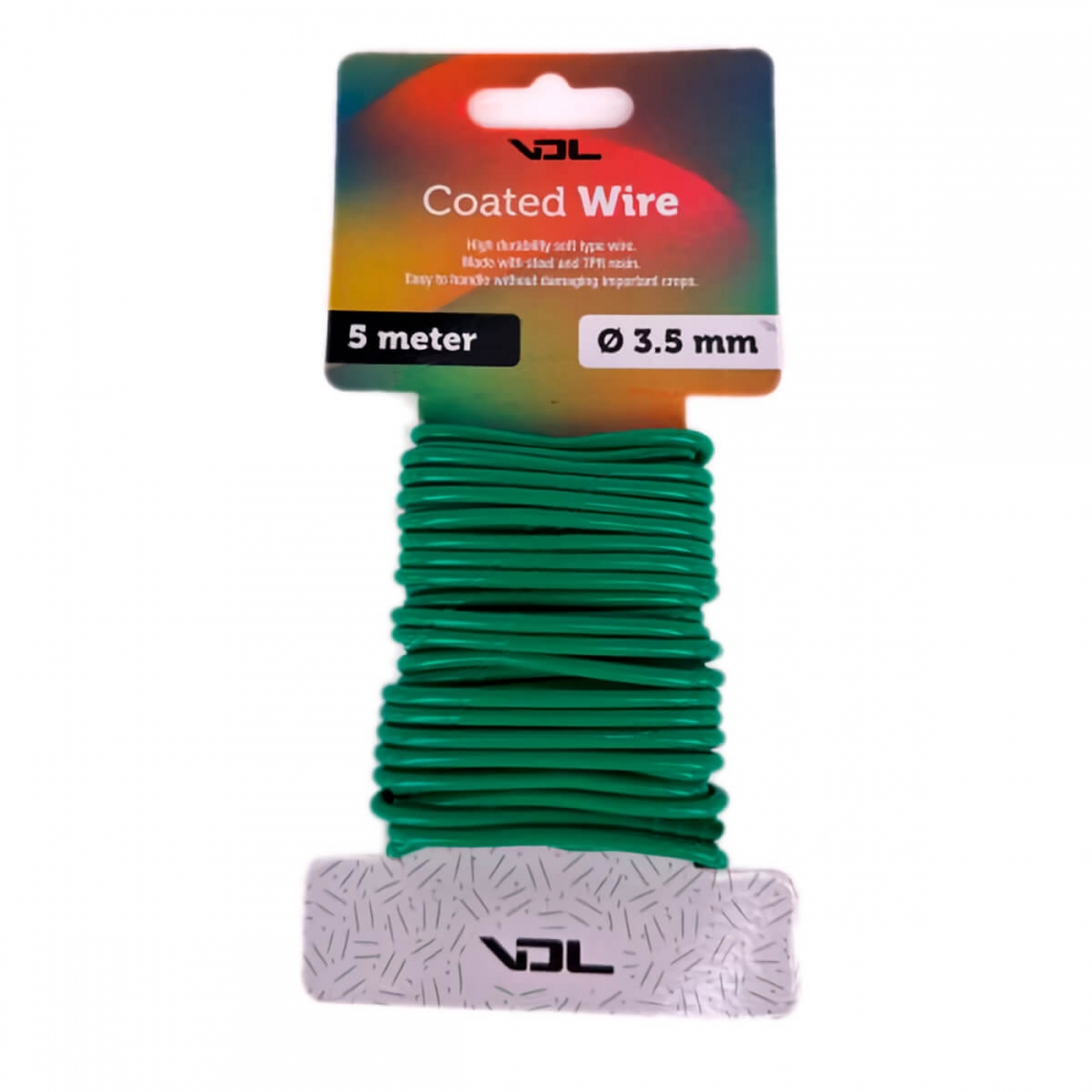 CABLE DE ENTUTORAR VERDE VDL (5M) alambre forrado 3,5mm