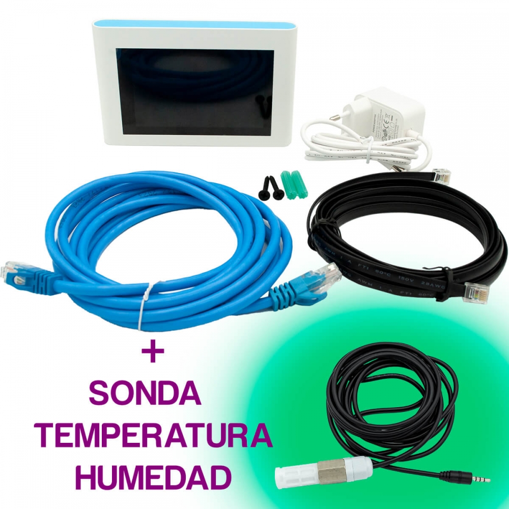 CONTROLADOR + SENSOR TEMPERATURA Y HUMEDAD SPIDERLUX FLORIDA