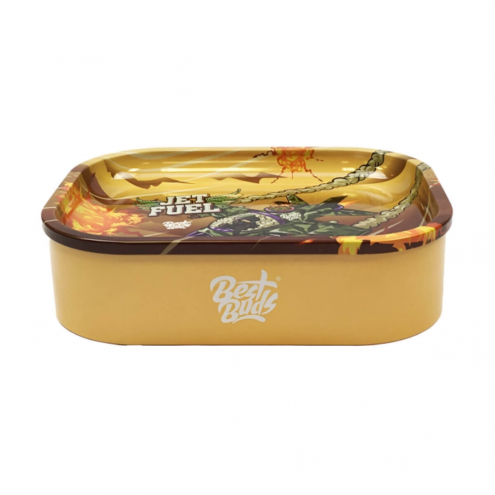 BANDEJA DE METAL JET FUEL BEST BUDS para liar canutos