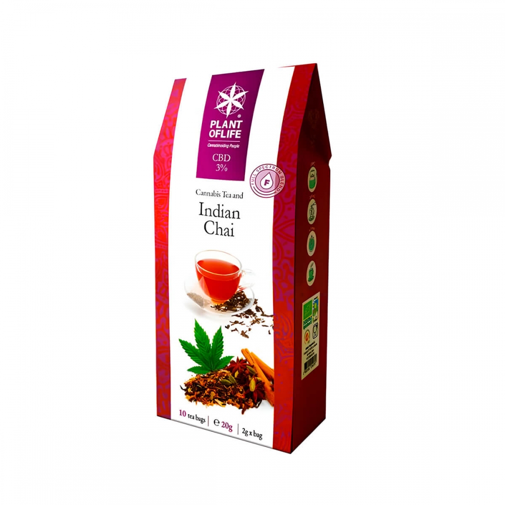 TE INDIAN CHAI 3% CBD (Plant of Life) relajante y aromático