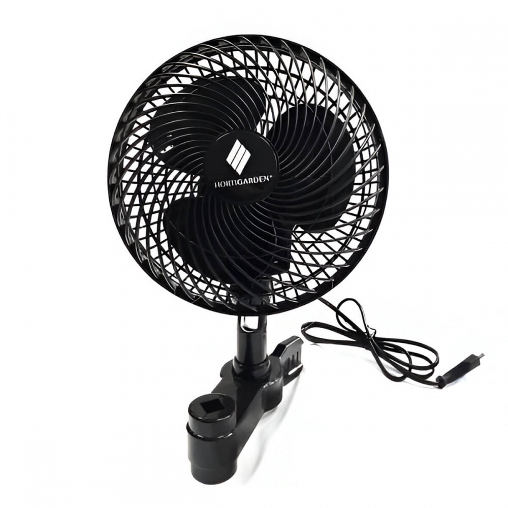 VENTILADOR CLIP OSCILANTE 22CM para recirculación del cultivo