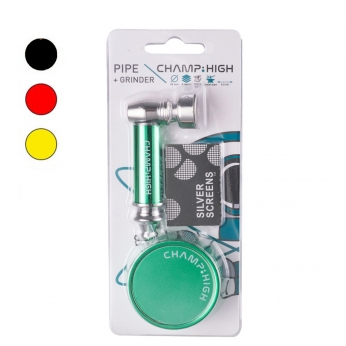 Pipa para fumar barata con rejillas y grinder