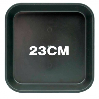 PLATO CUADRADO 23X23 NEGRO