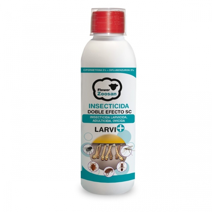 INSECTICIDA DOBLE EFECTO LARVI+ 100CC para plagas en el cultivo