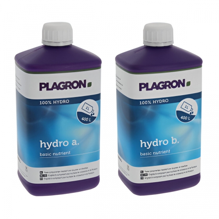 HYDRO A+B (plagron) fertilizante mineral para hidropónico. Envase 1L.