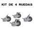 KIT 4 RUEDAS PARA PATAS BANDEJA