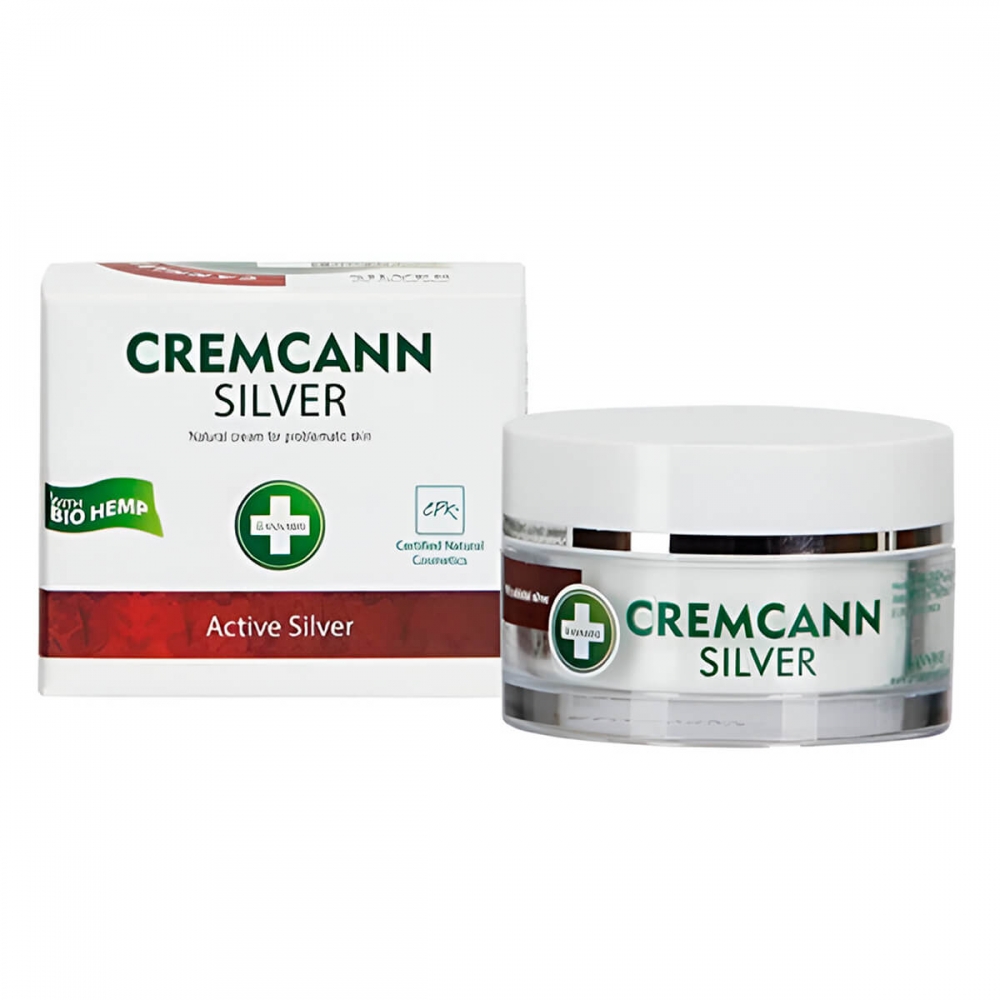 Creamcann Silver Natural (Annabis) Crema facial para combatir espinillas.