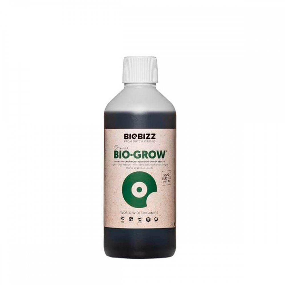 Bio Grow (BioBizz) - Abono de crecimiento orgánico para marihuana. Envase de 500ml.