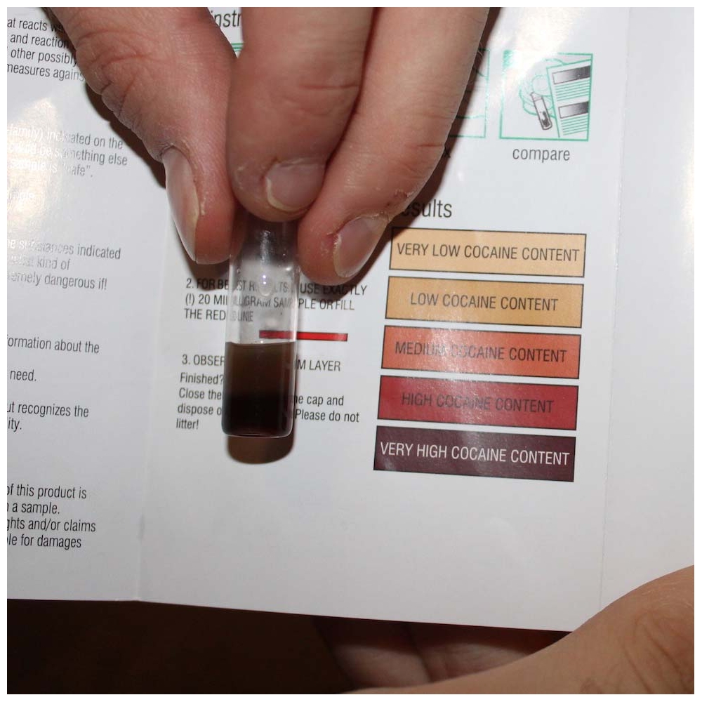 Medición de la pureza de la cocaína con el test de cocaína