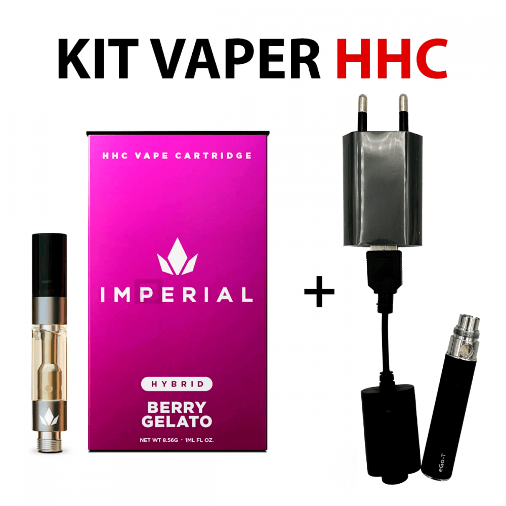 KIT VAPE + CARTUCHO 1ML HHC 40% vaporizador portatil.