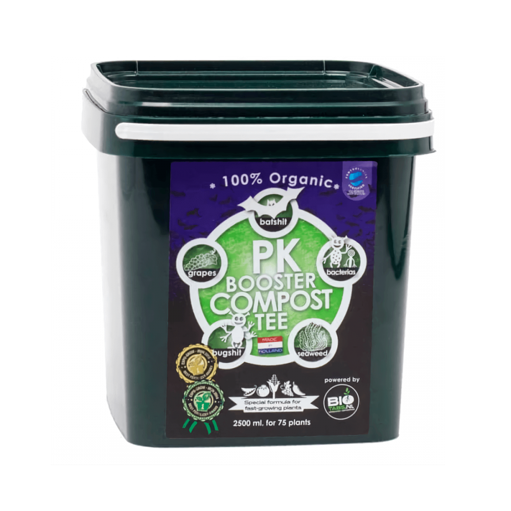 PK booster compost tee de Bio Tabs Estimulador de cogollos envase de 2,5L.