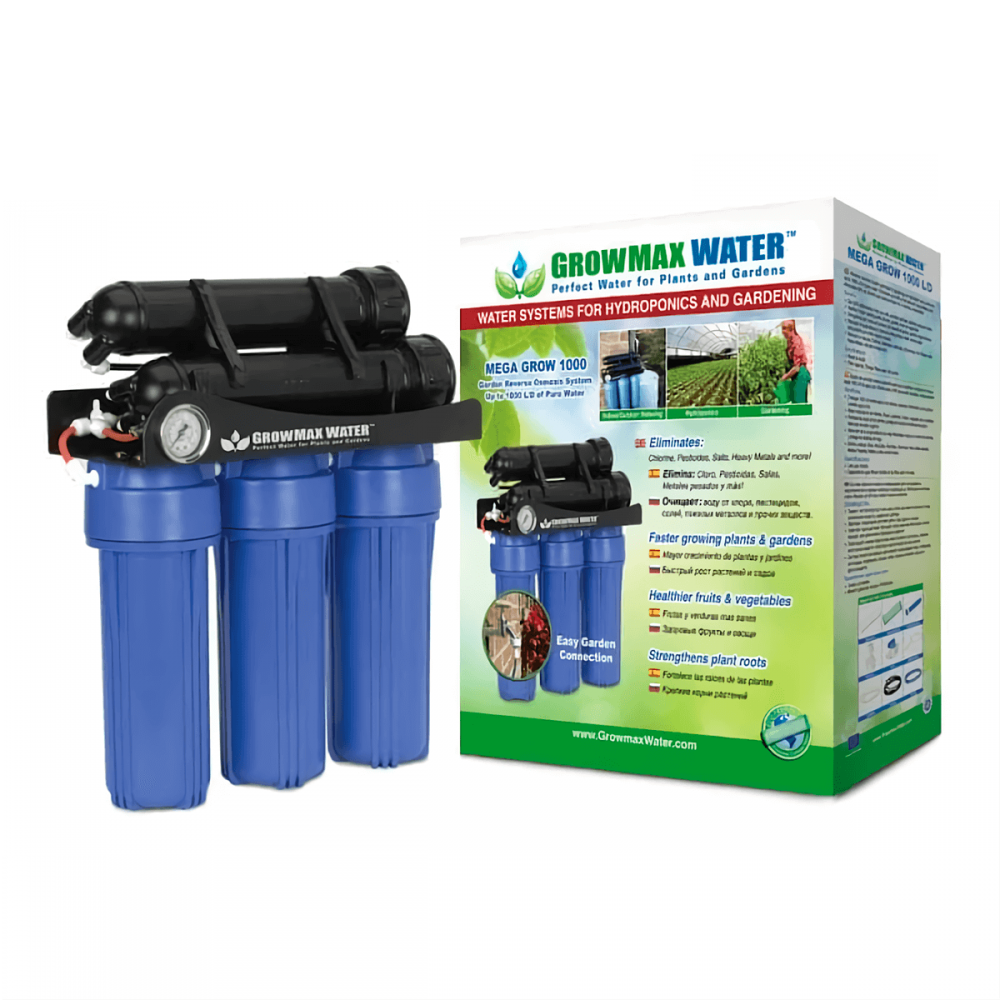 Osmosis Mega Grow de GrowMax con capacidad de 1000L al dia.