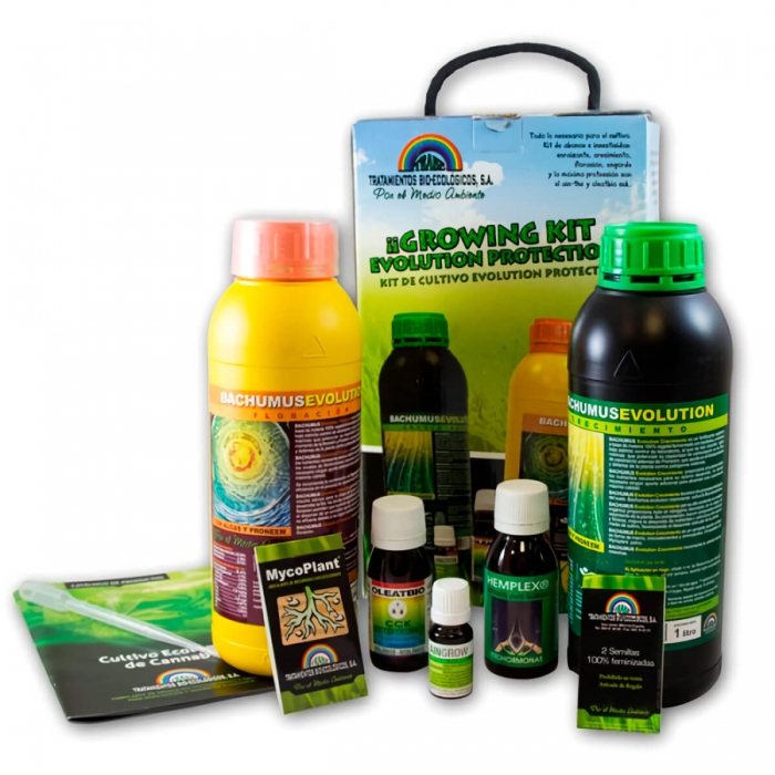 Kit de fertilizantes para el cultivo completo de la marca Trabe.