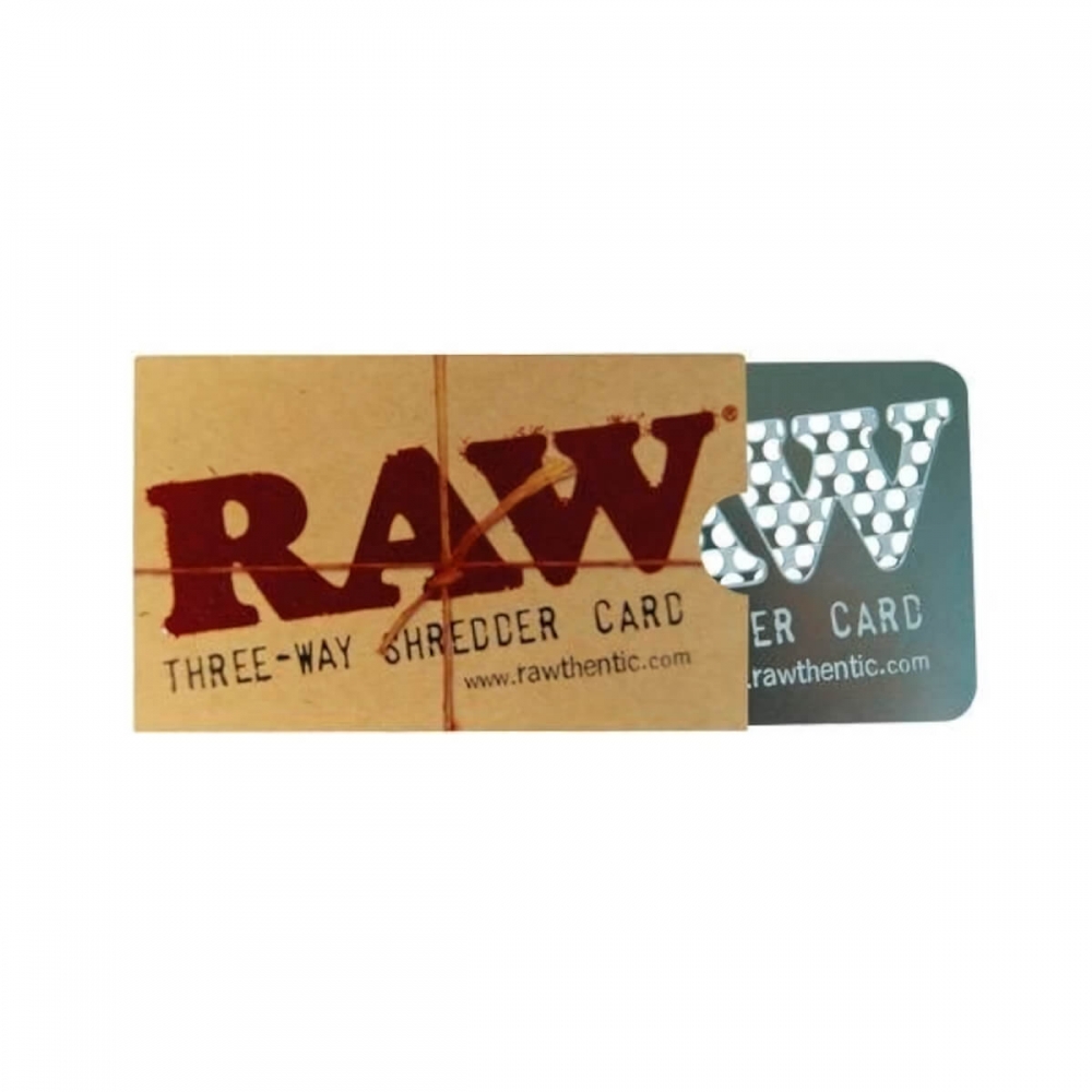 Tarjeta Grinder RAW, picador de marihuana.