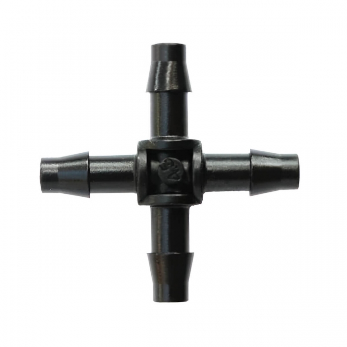 Cruz de Microtubo de 4mm (5und) para sistemas de riego.