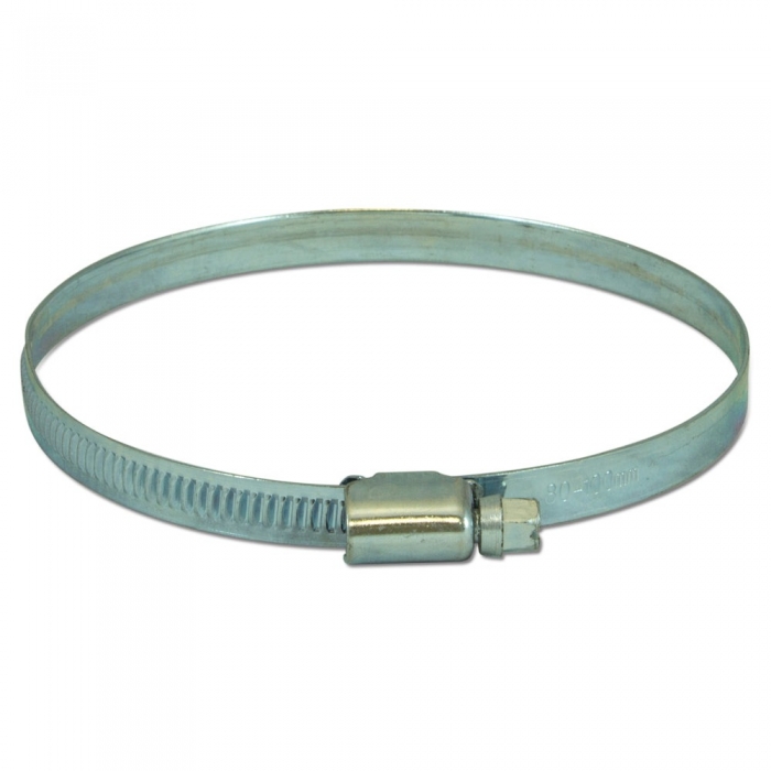 Abrazadera metal con tornillo. Abrazadera con cremallera
