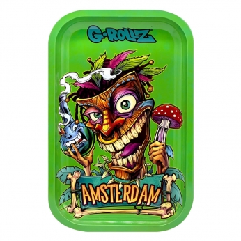 Bandeja de metal con diseño Tiki Amsterdam.