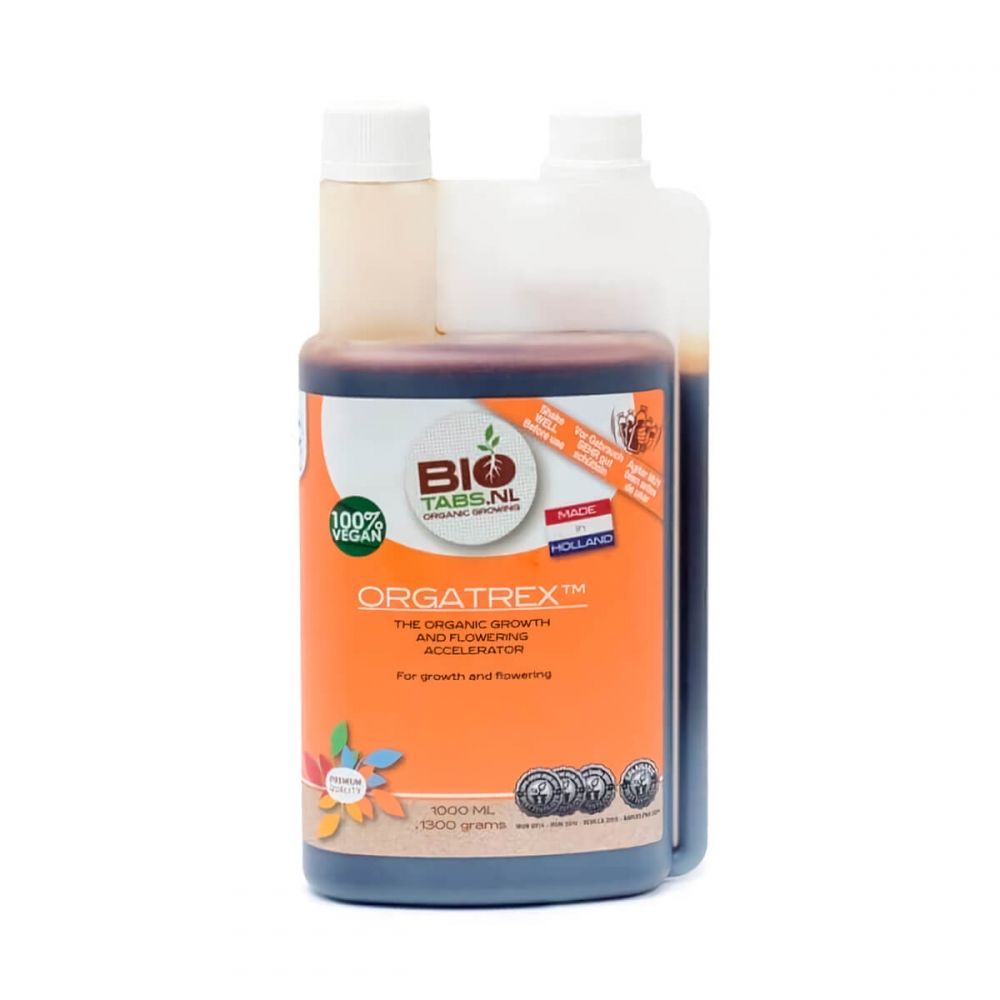 Orgatrex de Biotabs fertilizante envase de 1L.