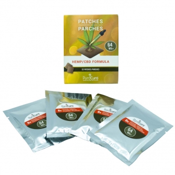 Caja de Parches de cáñamo 64mg de CBD y resto de cannabinoides de PuroCuro