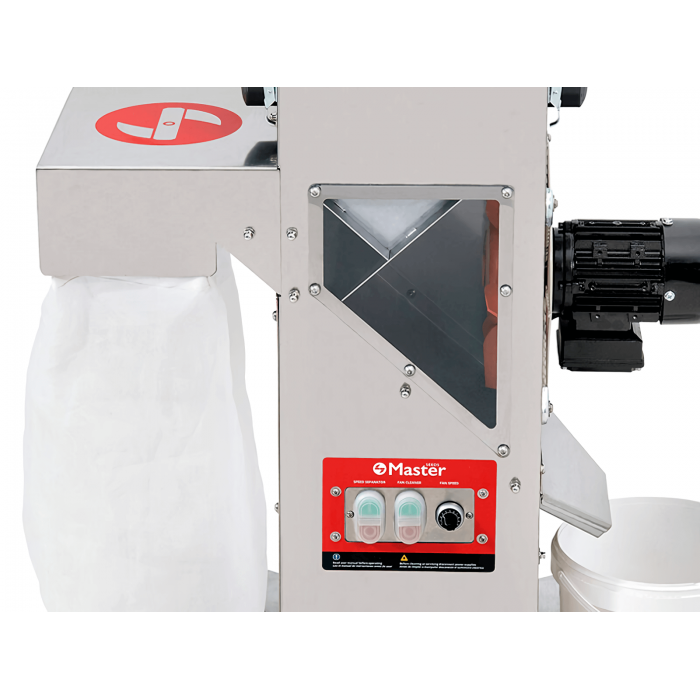 Separadora de semillas MS Seeds 200 de Master Trimmers panel de control de la máquina.