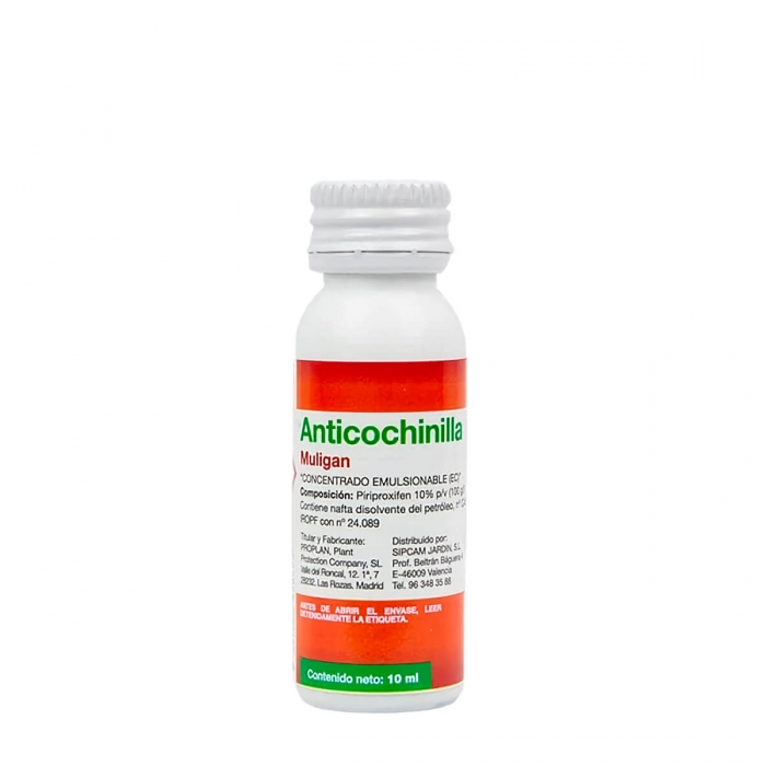 Insecticida anticochinilla de Sipcam, envase de 10ml.