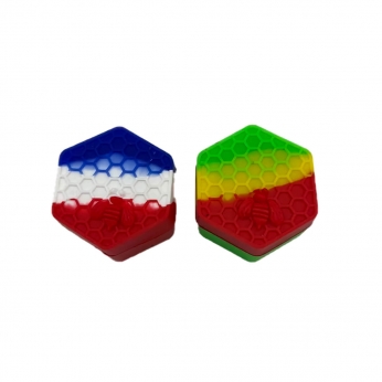 Bote de silicona hexagonal de panal de abejas con 5,3 cm.