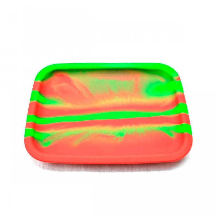 Bandeja de silicona para extracciones de marihuana. Roja y verde.