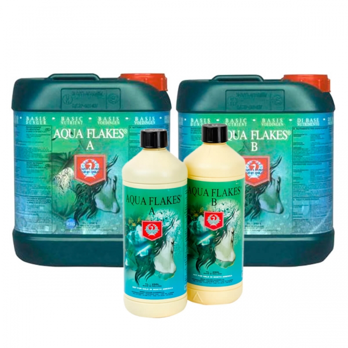 Aqua Flakes A&B (House & Garden) - Abono para cultivo hidropónico, formatos.