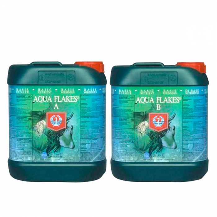 Aqua Flakes A&B (House & Garden) - Abono para cultivo hidropónico, envase 5L.